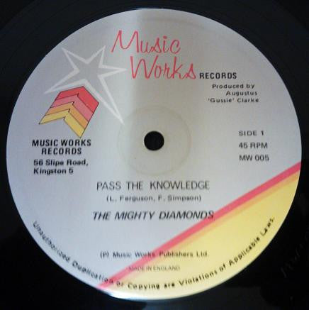 The Mighty Diamonds / Hugh Brown* : Pass The Knowledge / Gimme The Music (12")