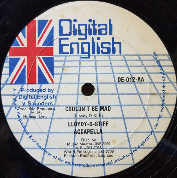 Ken Albert / Lloyd-D-Stiff : Gun Shot / Couldn't Be Mad (12")