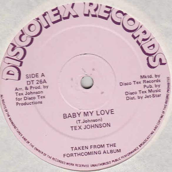 Tex Johnson : Baby My Love (12")