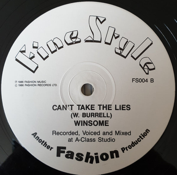 Winsome : Born Free /  Can't Take The Lies (12")