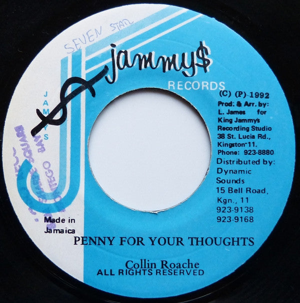 Collin Roache* : Penny For Your Thoughts (7", Single)