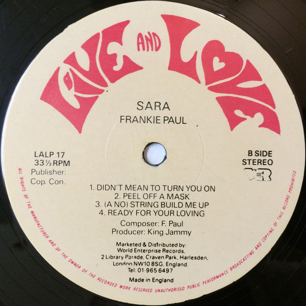 Frankie Paul : Sara (LP)