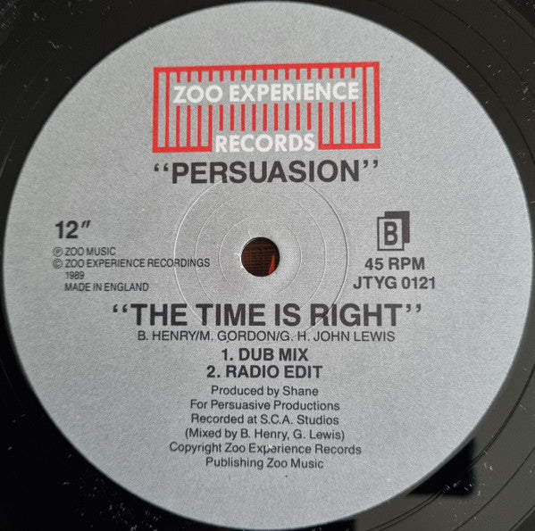 Persuasion (3) : The Time Is Right (12")