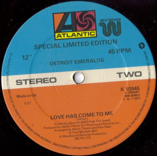 Detroit Emeralds : Feel The Need  (12", Ltd)