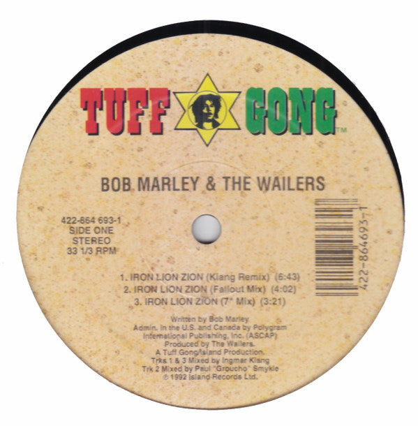 Bob Marley & The Wailers : Iron Lion Zion (12", Maxi)