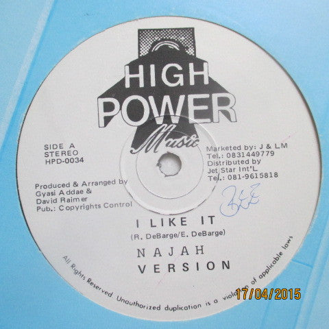 Najah : I Like It (12", Single)
