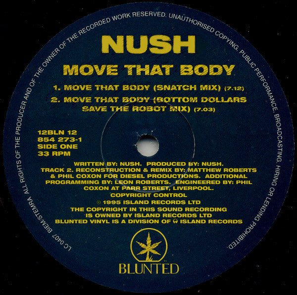 Nush : Move That Body (12", Single)