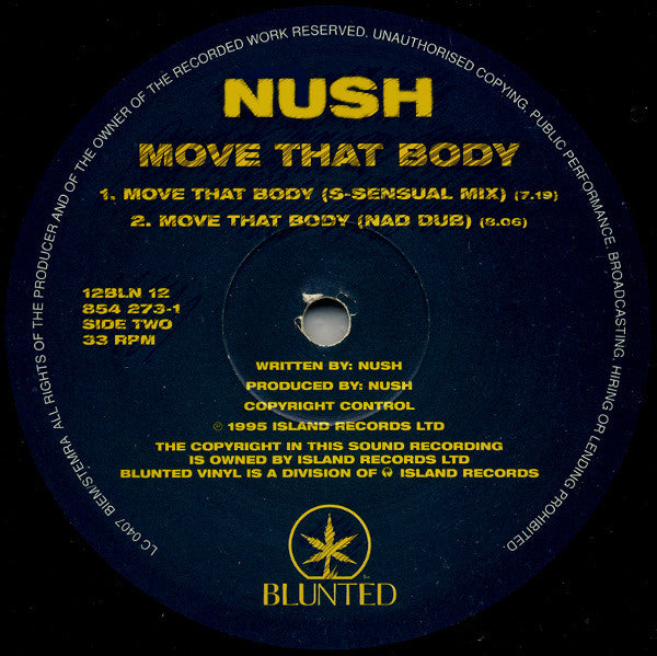 Nush : Move That Body (12", Single)