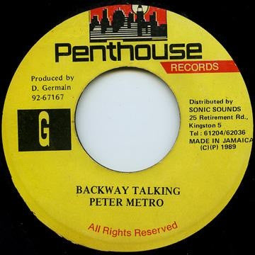 Peter Metro : Backway Talking (7")
