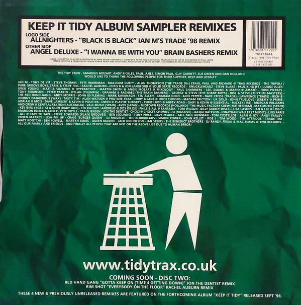 Allnighters / Angel Deluxe : Keep It Tidy Album Sampler Remixes (12", Smplr, 1/2)