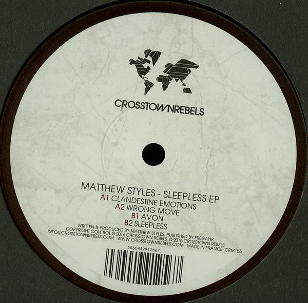 Matthew Styles : Sleepless EP (12", EP)