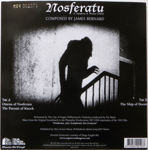 James Bernard (2) : Nosferatu (7", RSD, Single, Dlx, Ltd, Num, Sil)