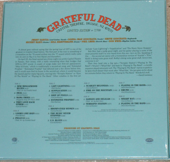 Grateful Dead* : Capitol Theatre, Passaic, NJ, 4/25/77 (4xLP, RSD, 180 + Box, Ltd)