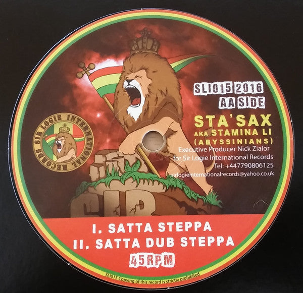 Little Kirk, Sta'Sax, Keety Roots : Burn Dem / Satta Steppa (10")