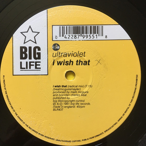 Ultraviolet : I Wish That (12")