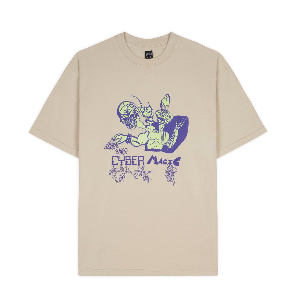 Brain Dead Cyber Magic T-Shirt Oatmeal