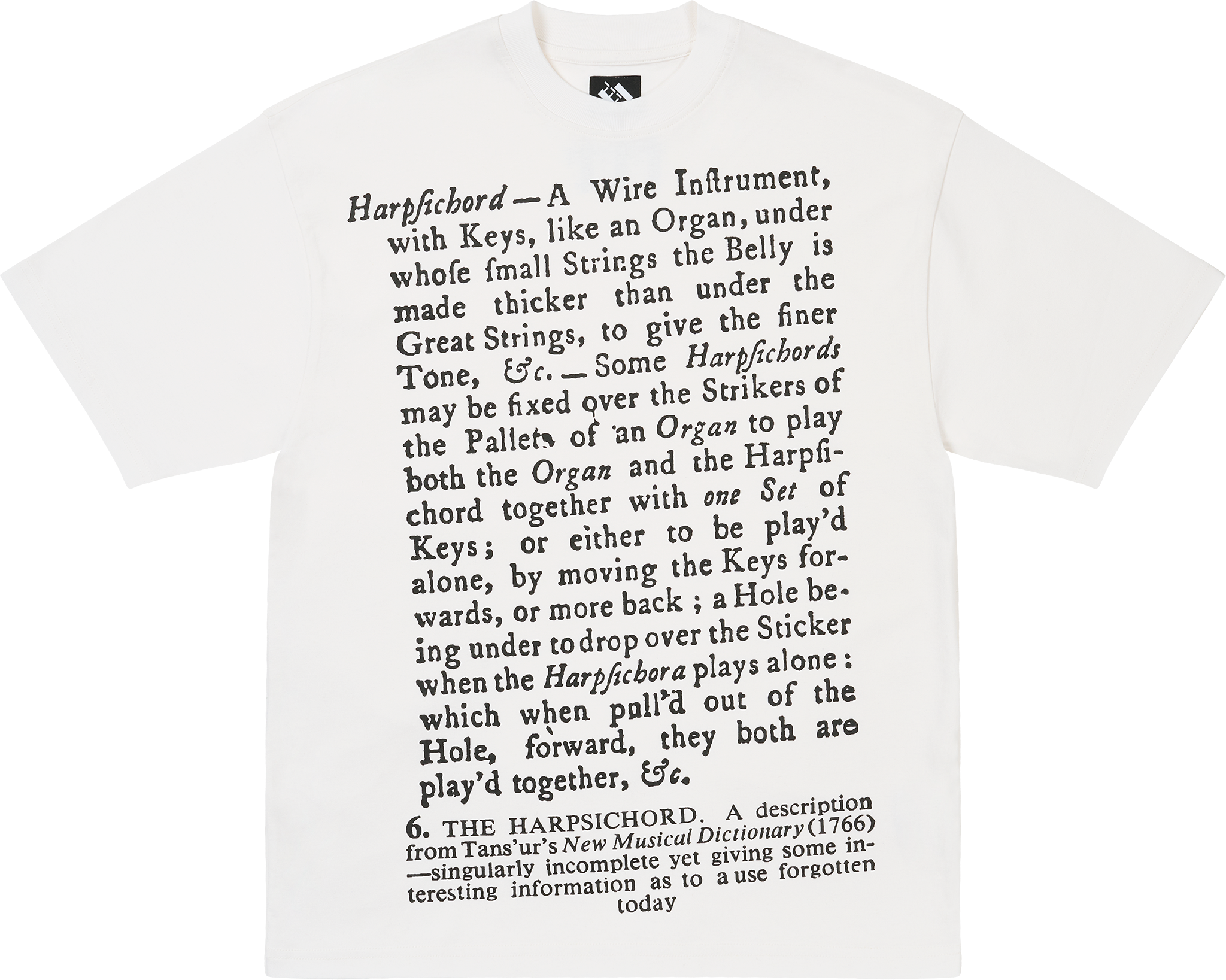 The Trilogy Tapes TTT Harpsichord T-Shirt White