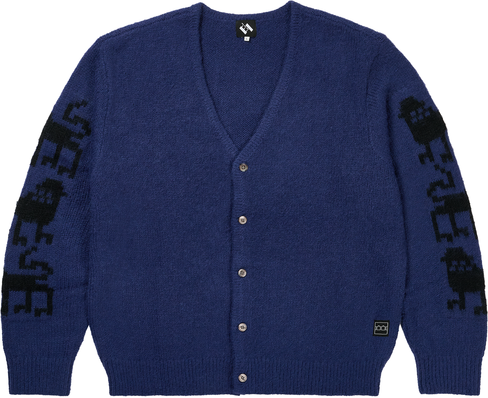 The Trilogy Tapes TTT 3 Lions Cardigan Blue