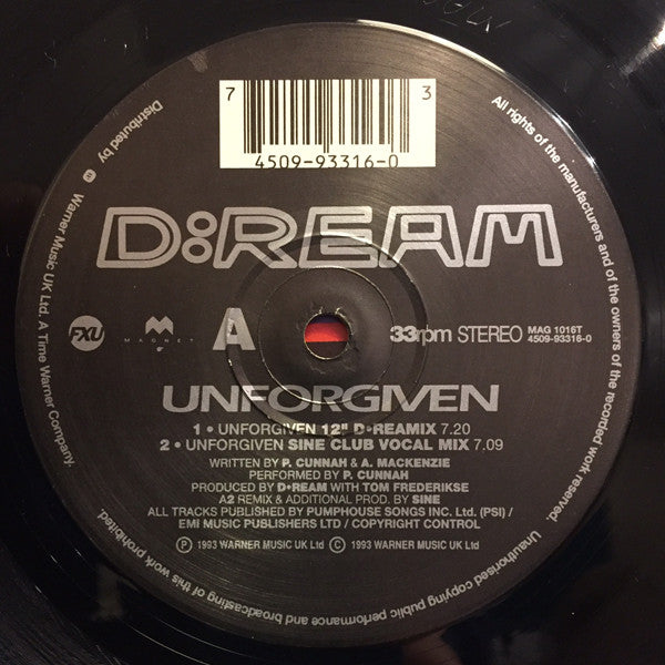 D:Ream : Unforgiven (12", Single)