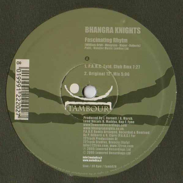 Bhangra Knights : Fascinating Rhytm (12")