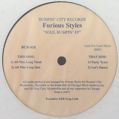 Furious Styles : Soul Bumpin' EP (12", EP)