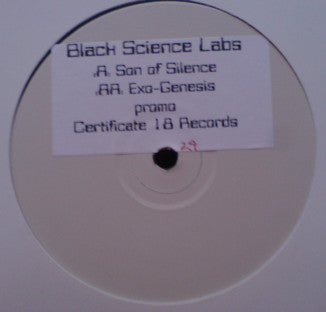 Black Science Labs : Son Of Silence / Exo-Genesis (12", Promo, W/Lbl)