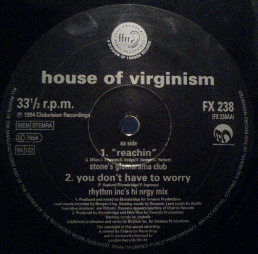 House Of Virginism : Reachin (12")