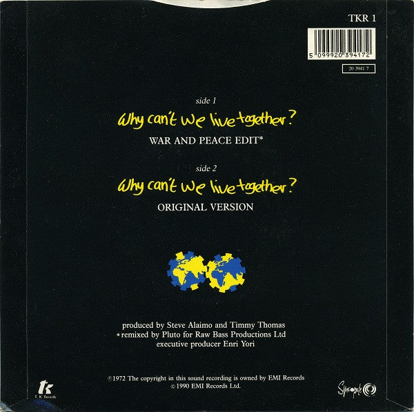 Timmy Thomas : Why Can't We Live Together? (1990 Remix) (7", Pap)