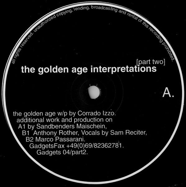 Corrado Izzo : The Golden Age Interpretations [Part Two] (12")