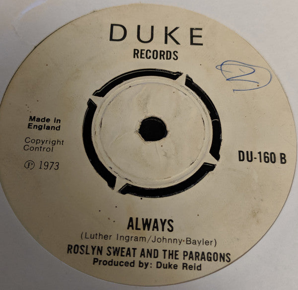 Roslyn Sweat* And The Paragons : Black Birds Singing / Always (7", Single)