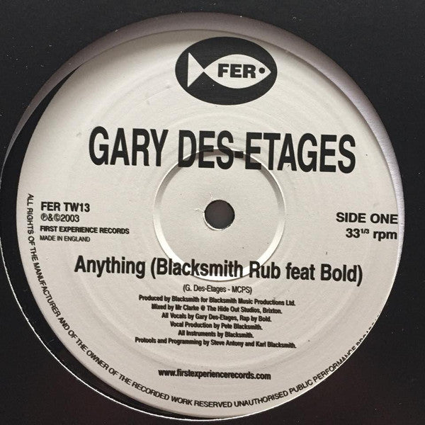 Gary Des'Etages : Anything (12")