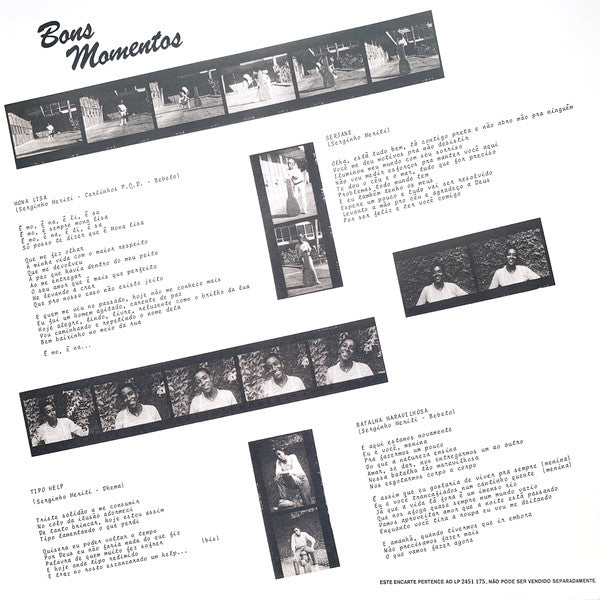 Serginho Meriti : Bons Momentos (LP, Album, RE, RM)