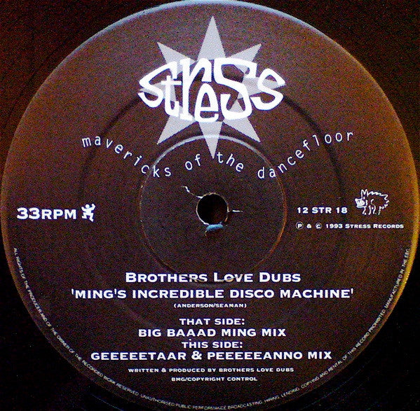 Brothers Love Dubs : Ming's Incredible Disco Machine (12")