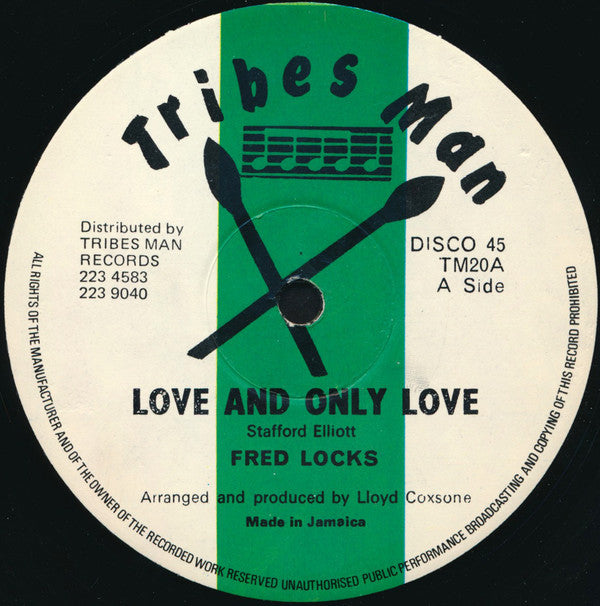 Fred Locks : Love And Only Love / Stricker Ishion (12")