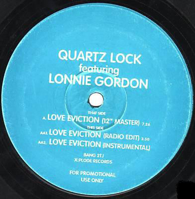 Quartzlock Featuring Lonnie Gordon : Love Eviction (12", Promo)