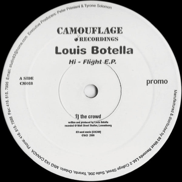 Louis Botella : Hi-Flight E.P. (12", EP, Promo)