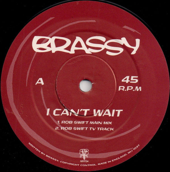 Brassy : I Can't Wait (12", Single)