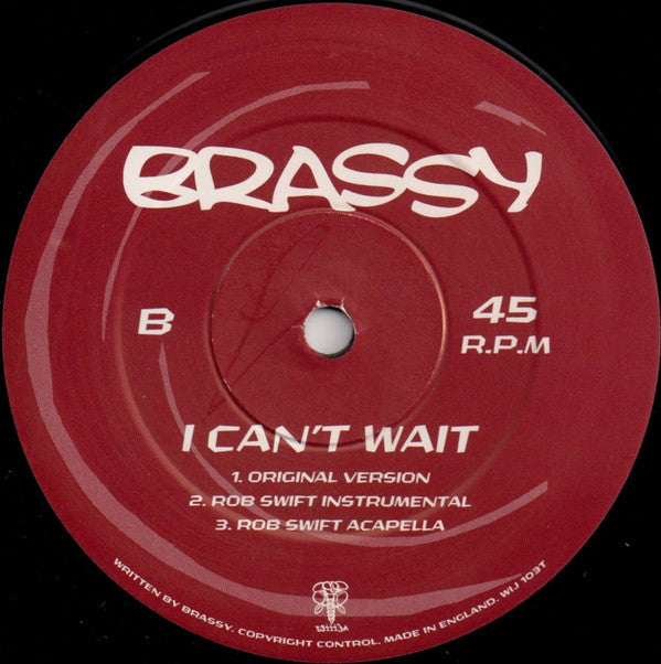 Brassy : I Can't Wait (12", Single)