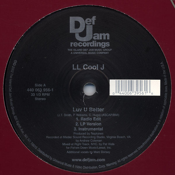 LL Cool J : Luv U Better (12")