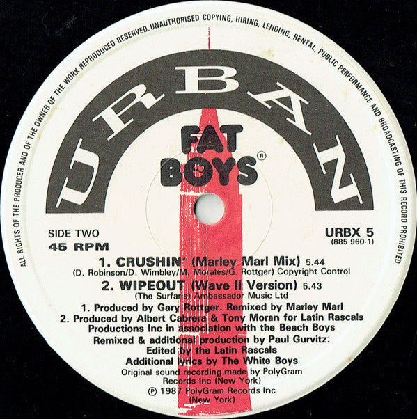 Fat Boys And The Beach Boys : Wipeout! (12", Single)