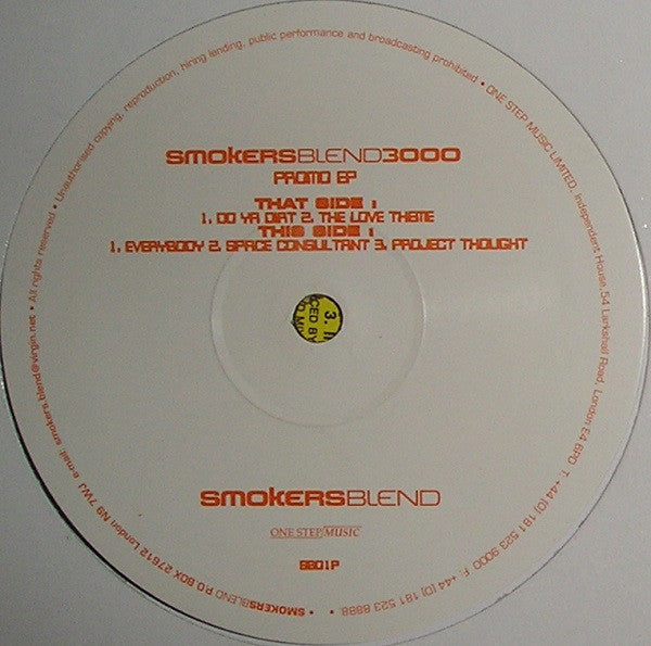 Smokers Blend 3000 : Promo EP (12", EP, Promo)