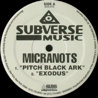Micranots : Pitch Black Ark - Exodus (12")
