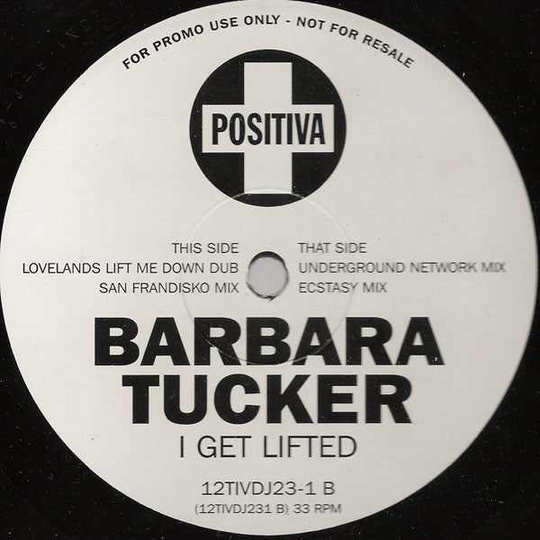 Barbara Tucker : I Get Lifted (2x12", Promo)