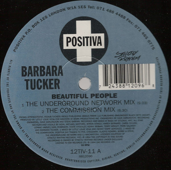 Barbara Tucker : Beautiful People (12", Single)