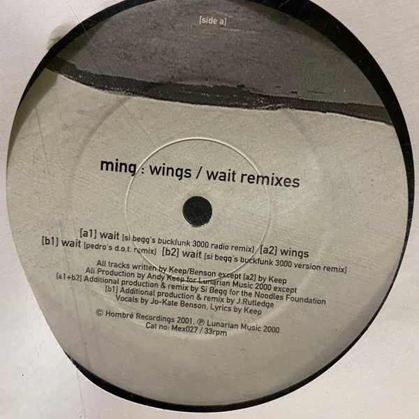 Ming (5) : Wings / Wait Remixes (12")
