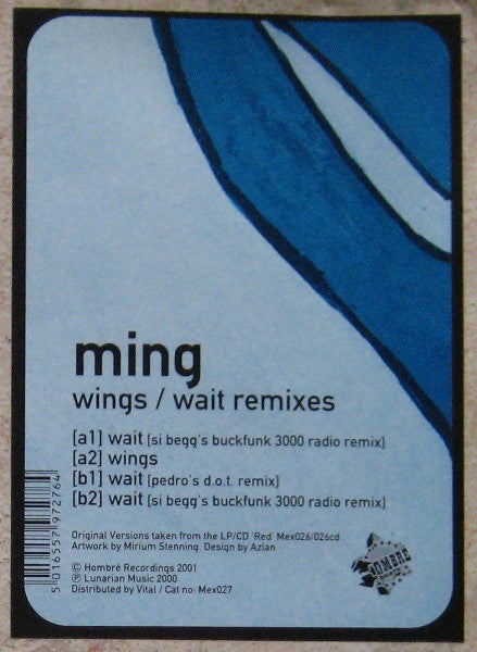 Ming (5) : Wings / Wait Remixes (12")