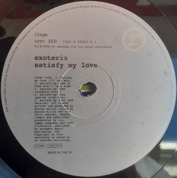 Exoterix : Satisfy My Love (12")