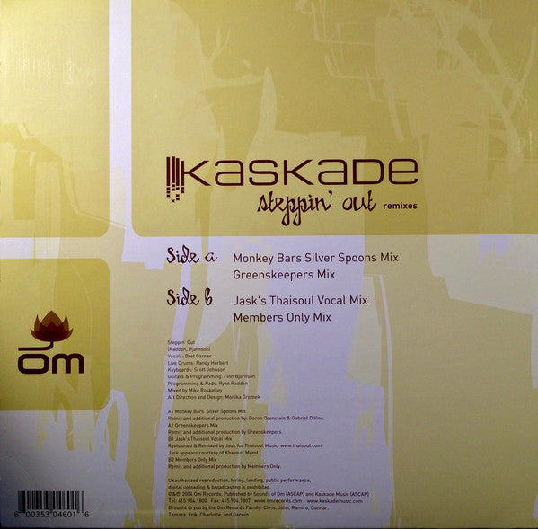 Kaskade : Steppin' Out (Remixes) (12")