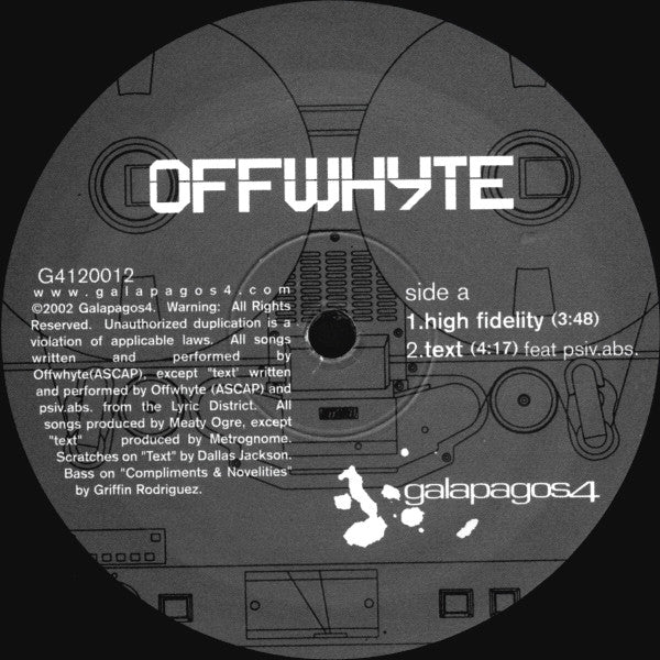 Offwhyte : High Fidelity (12", Maxi)