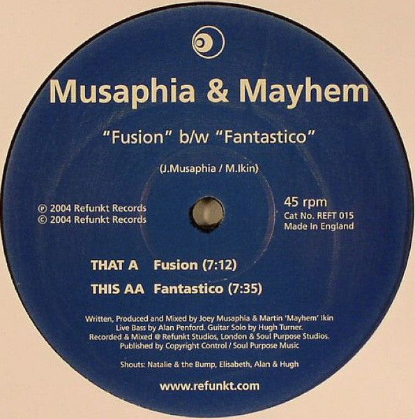 Musaphia & Mayhem : Fusion / Fantastico (12")